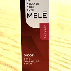 MELE Enhance for Melanin Rich Skin 1oz SMOOTH Pore Minimizing SERUM NIB NEW.  