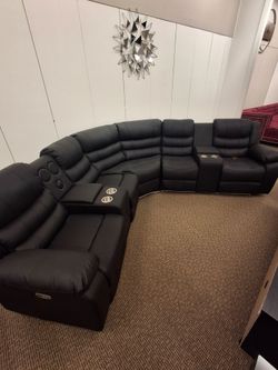 Sectional sofa with built in speakers