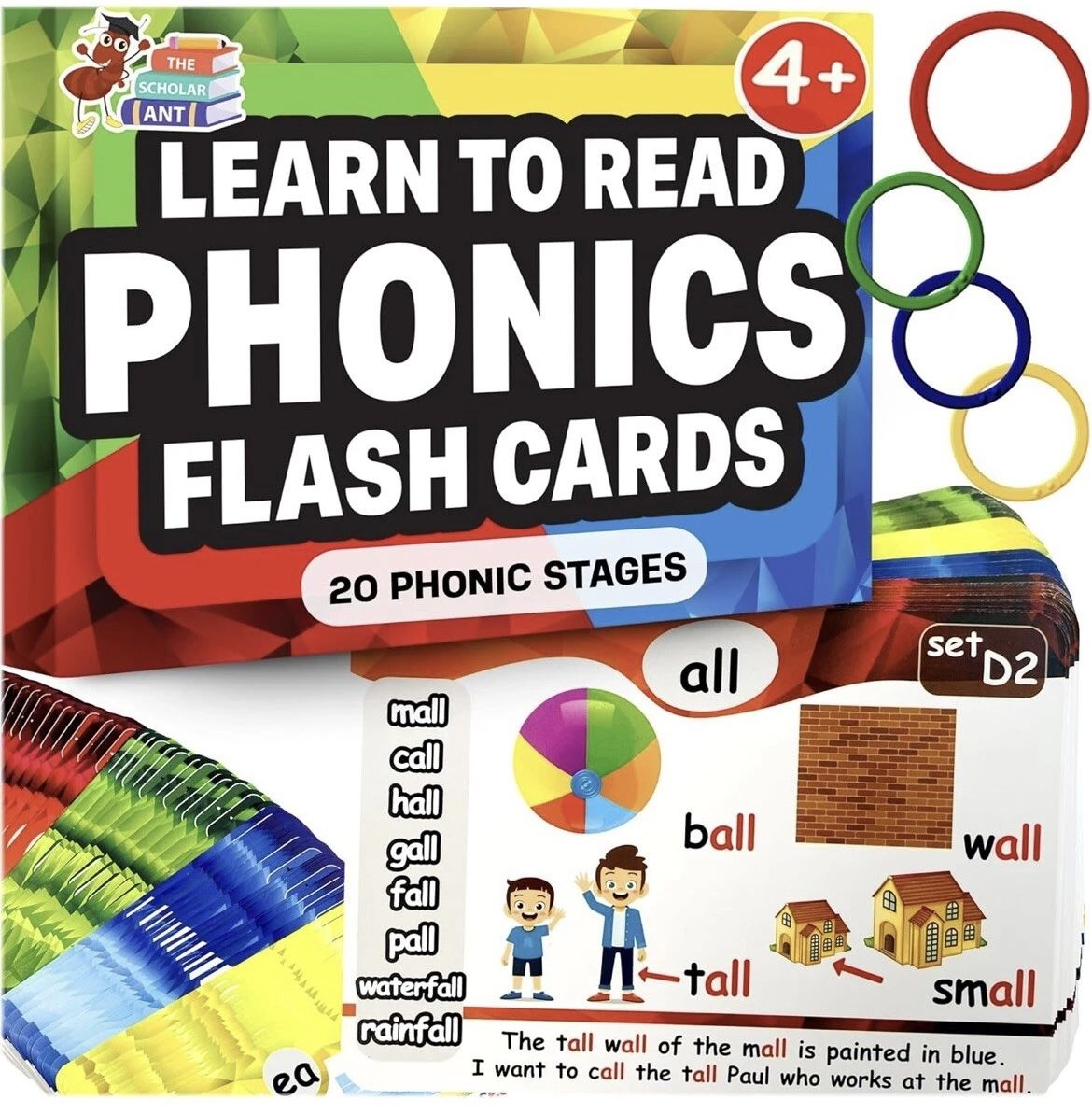 Learn to read in 20 phonic stages flash cards