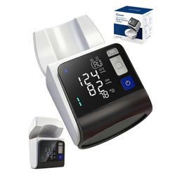 Automatic Blood Pressure Monitor Upper Arm, No-Wrap Auto-Fit Design, Fits 8.5"–15.7", Large Display BP Machine with 4 Users 199 Readings Each, One-Tou