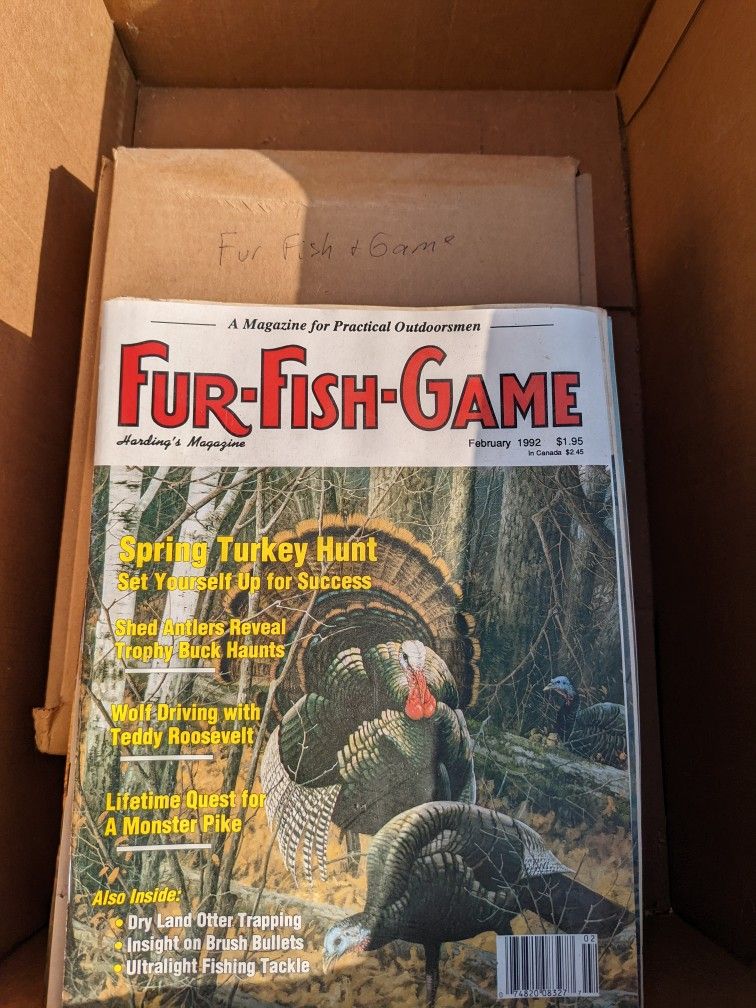 Vintage Magazines Fur Fish Game 1977-80