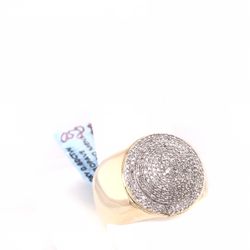 Diamond Gold Ring 10K Dome Style 