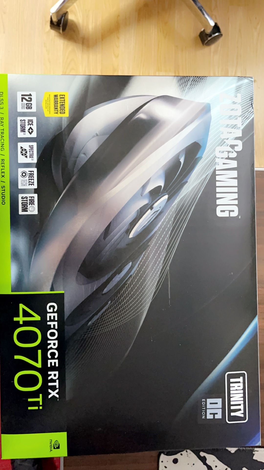 BRAND NEW IN BOX HASNT BEEN TOUCH ZOTAC GAMING TRINITY OC EDITION GEFORCE RTX 4070Ti 12 GB
