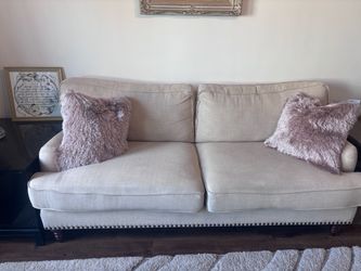 Beige Linen Sofa – Great Condition $250 OBO