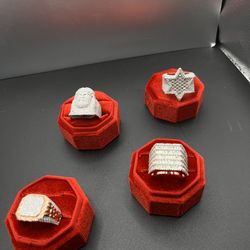 Men’s silver  Moissanite Rings