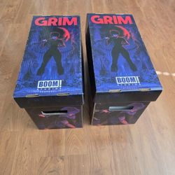 BCW Short Cardboard Comic Book Storage Box Boom Studios GRIM Art Design Set Of 2