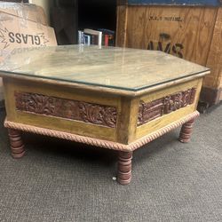 STUNNING antique Wood Coffee Table