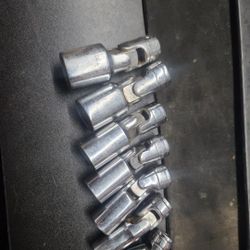 Snap On 7 Pc Set 207FSU 3/8 Drive SAE Universal Swivel Socket Set 3/8 - 3/4