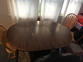 Dining table and chairs