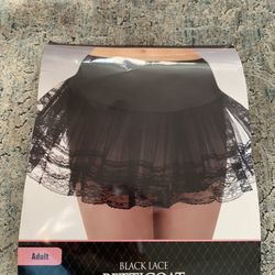 Black Lace Petticoat Adults New Halloween