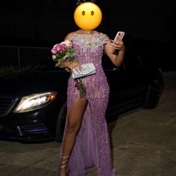 Custom Lavender Prom Dress 