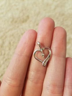 Heart and Diamond pendant