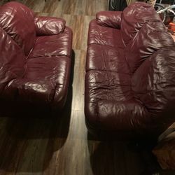 Leather sofas