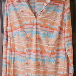 Size 40 Vintage Deep V Neck Shirt