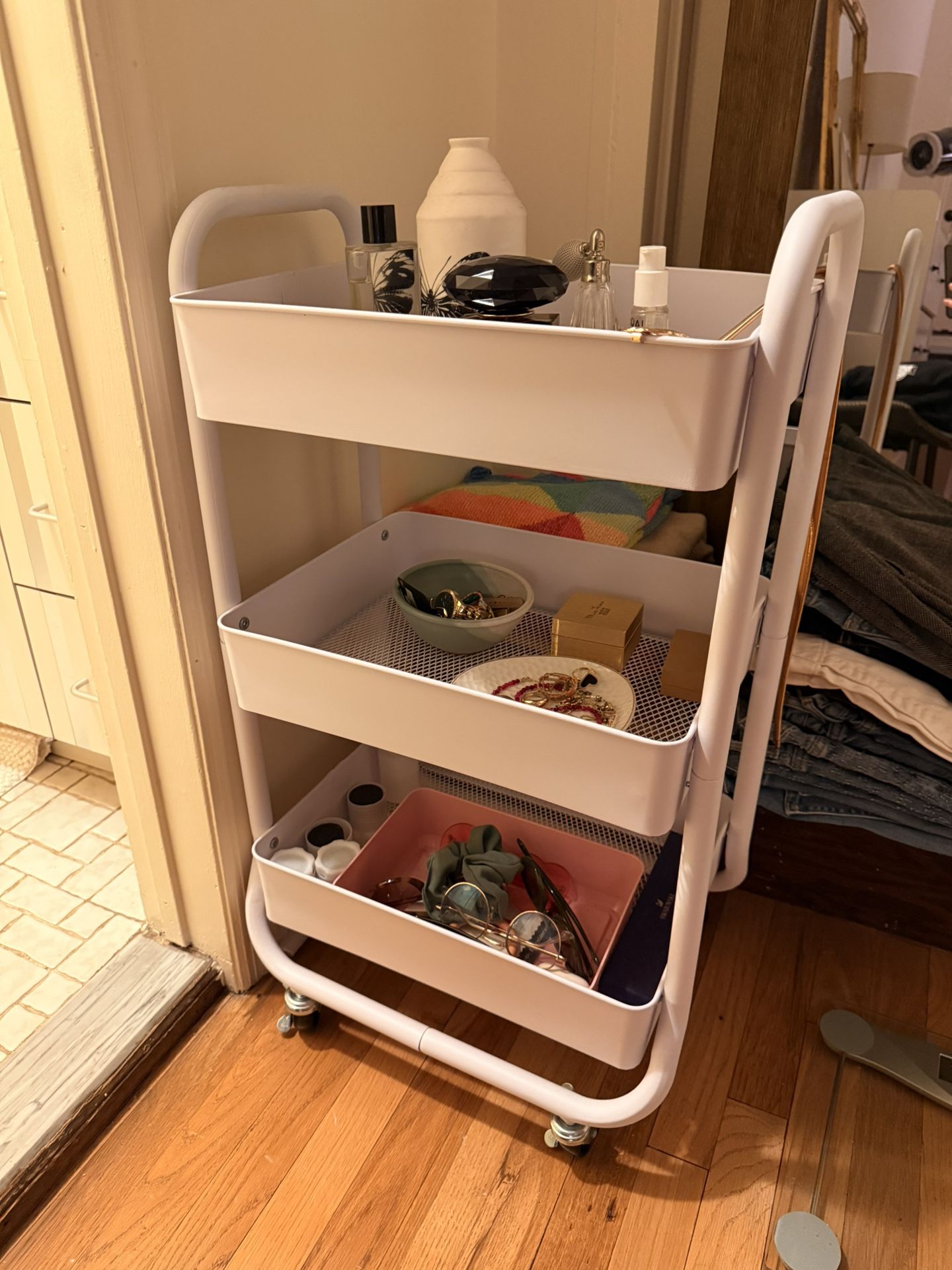 three tier rolling cart / storage