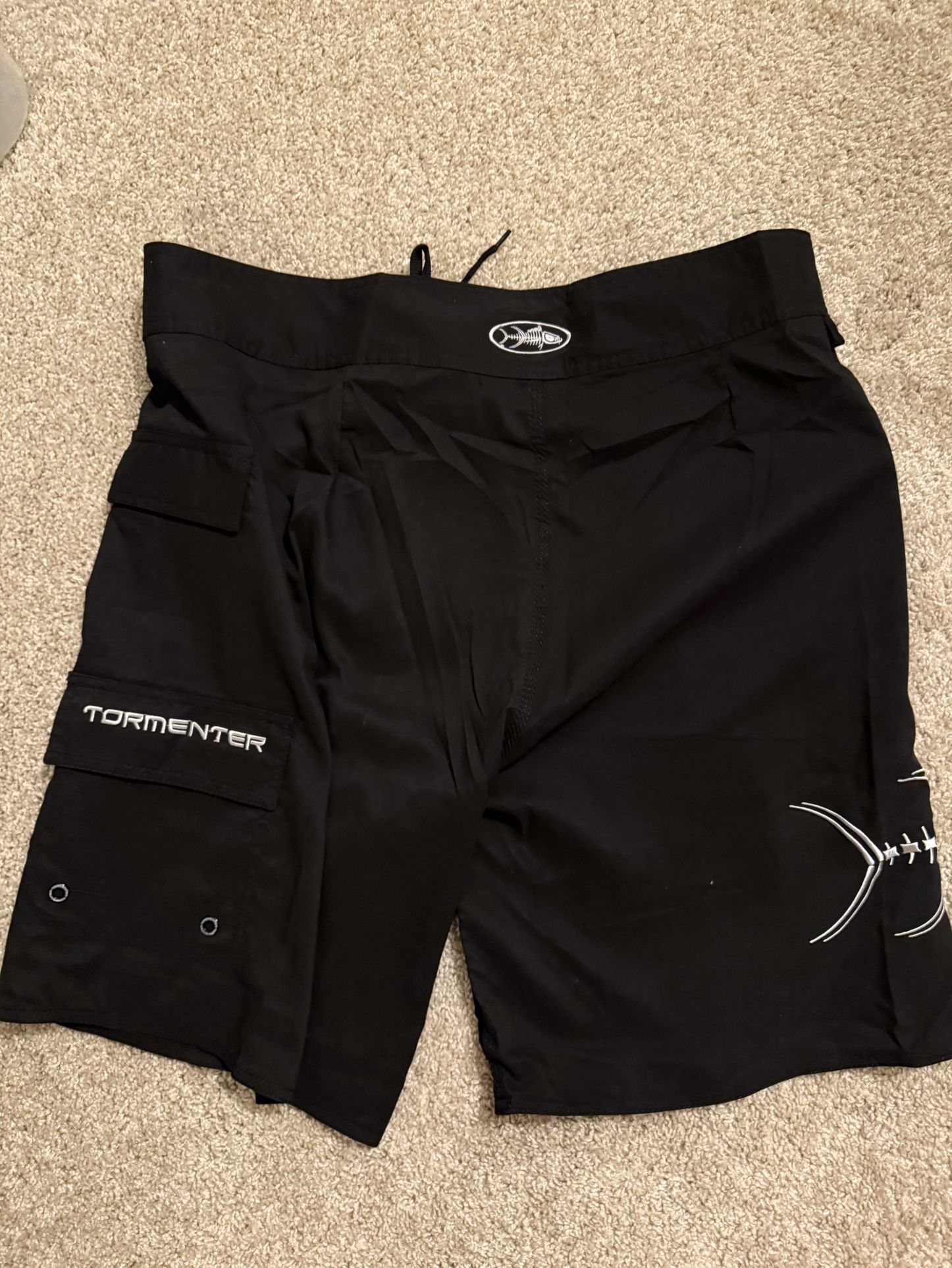 Mens Black Tormenter Waterman 5 Pocket Boardshorts