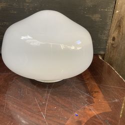 White glass ceiling /lamp light shade, see photos for details, cash only,