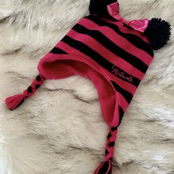 Disney’s Minnie Mouse Girls Pink & Black Beanie