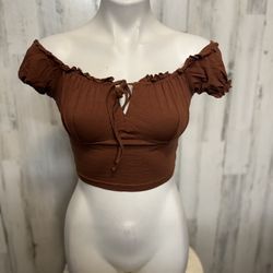 Brown Crop Top 