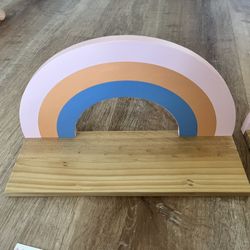 Two Rainbow Kids Shelves 