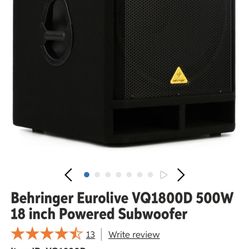 Behringer! 18in 500w