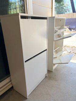 White Shoe Cabinets - 2