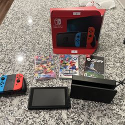 Nintendo Switch With 3 games Included 