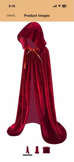 Brand new Masquerade Costumes, Velvet Hooded Cloak Halloween