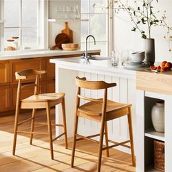 Solid Wood Counter Stool (2) 