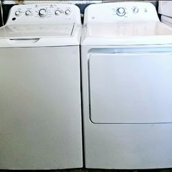 GE HE Large Capacity Washer And Electric Dryer Set 