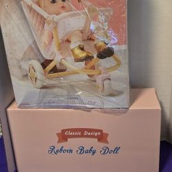 Reborn Baby monkey With stroller 