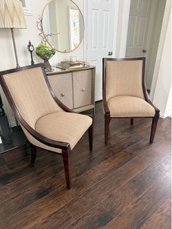 Solid Wood Accent Chairs (2)