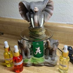 New, Price Firm, DIFFUSER ELEPHANT FRAGRANCE WARMER (THREE Oil fragrances)
