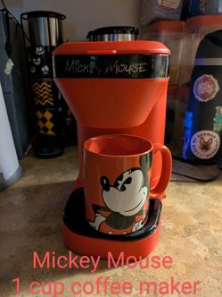 1 cup Red & Black Mickey Mouse Coffee Maker