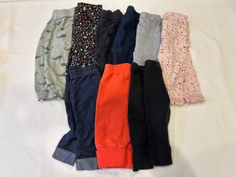 9 baby girl name brand pant bundle 6 month