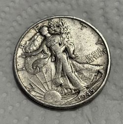 1945-D XF Walking Liberty Half Dollar 90% Silver 