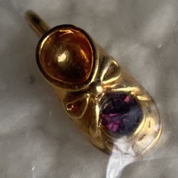 Vintage Baby Shoe Charm October