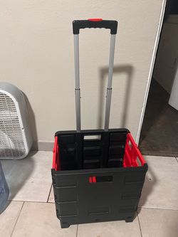 collapsible rolling utility crate