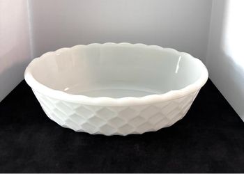 Vintage (1950’s60’s) EO Brody milk glass oval dish