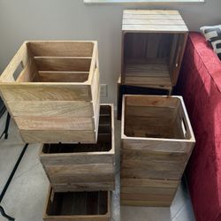 Wood Storage Boxes 