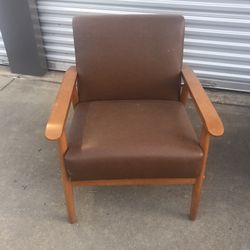 Leather Cushion Chair