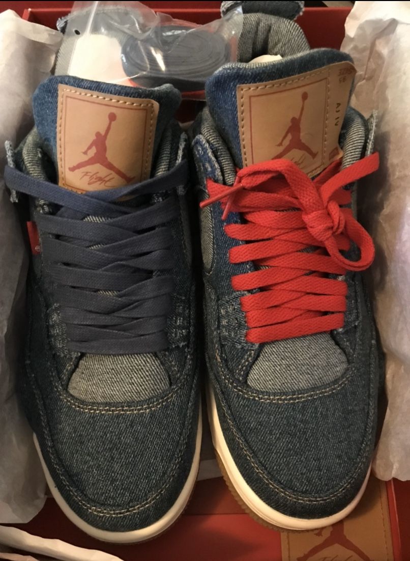 Air Jordan 4 X Levi’s Denim Size 9.5 DeadStock With Receipt