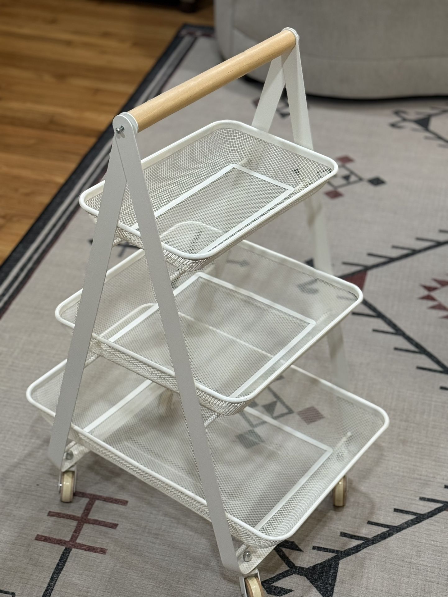 IKEA RISATORP White Utility Cart 22 1/2" x 15 3/8" x 33 7/8" 202.816.31