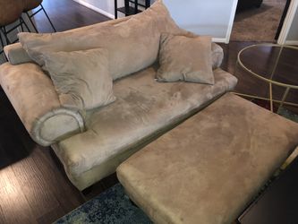 Couches with pillows and leg rest 450$