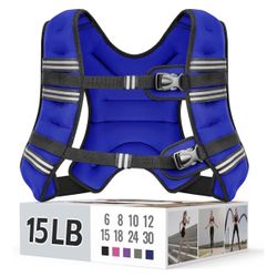 Weighted Workout Vest ,15 Lbs, Fitness , Gym, Lifting, Running, Hiking, Jogging, Zumba, 