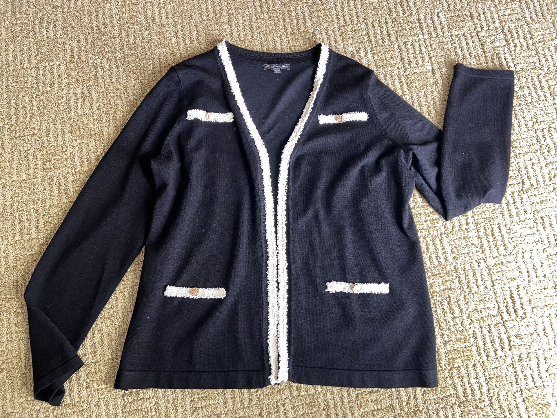 Women’s Casual Cardigan Black/white