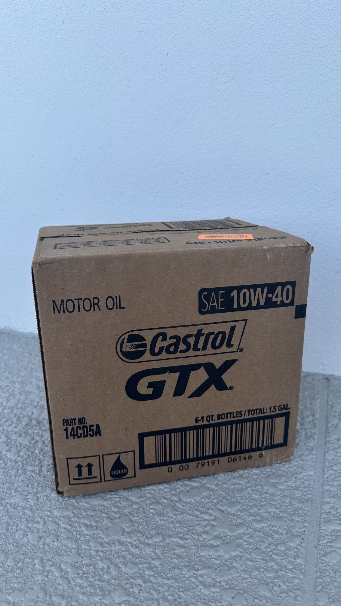 Castrol GTX 10W-40 Conventional Motor Oil, 1 Quart, Pack of 6
