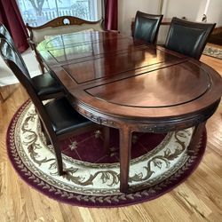 Vintage Henredon Rosewood Chinese Longevity Table – 1970s Dining Table