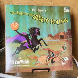 Disney Sleepy Hollow + Rip Van Winkle LP (1965) VG++ Vinyl | Halloween DQ-1285