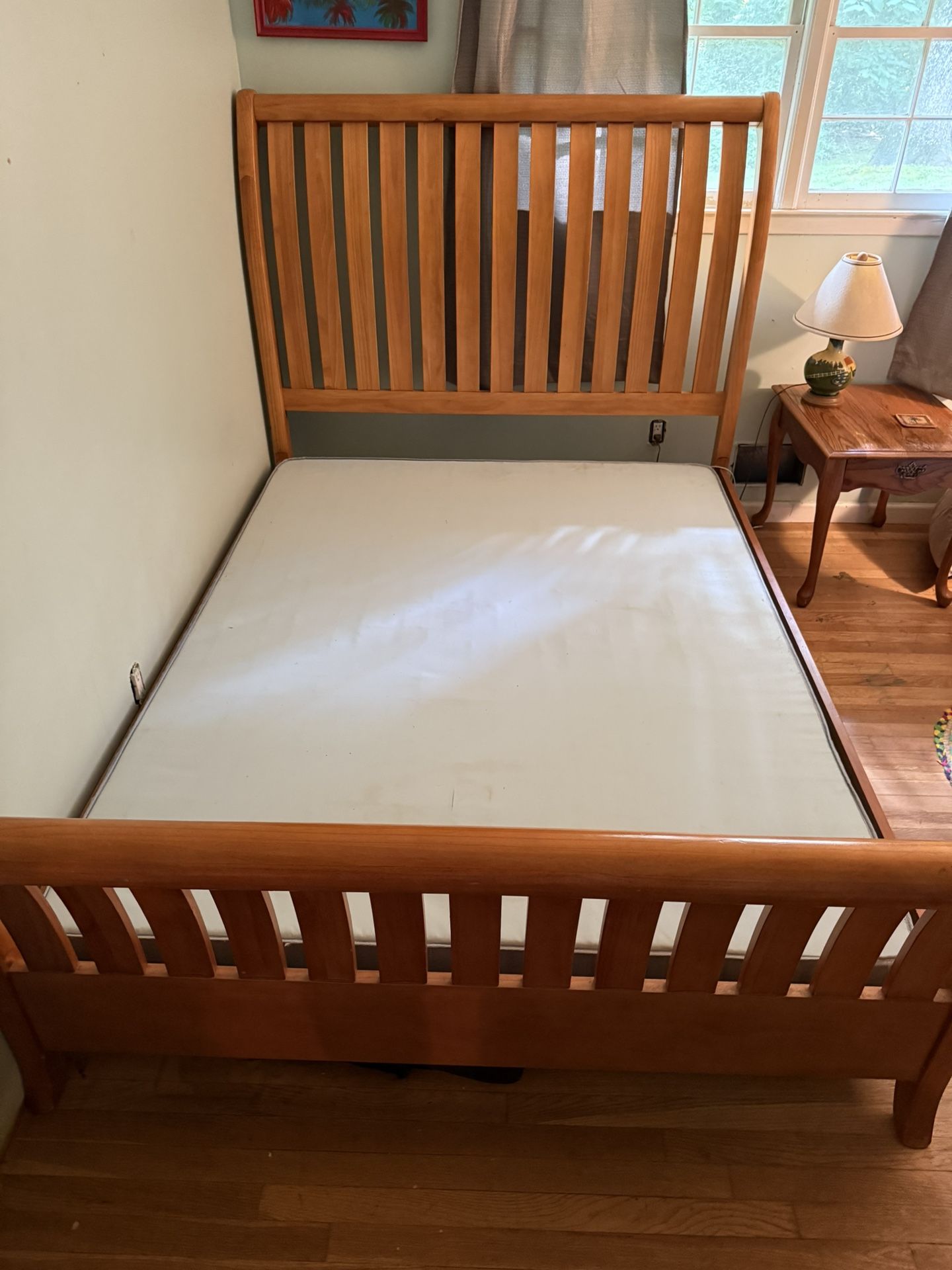 Queen Size Bed, Headboard, Footboard,sideboard- Box Springs And Mattress Included.